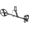Nokta Legend 2 SMF metal detector with carbon fiber shaft, LCD display, and waterproof search coil, left side view.