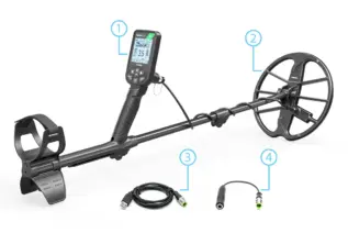 Nokta Simplex LITE SX28 package with search coil, USB cable and headphone adapter Nokta Simplex LITE SX28 package with search coil, USB cable and headphone adapter